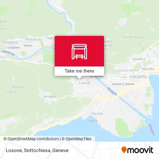 Losone, Sottochiesa map