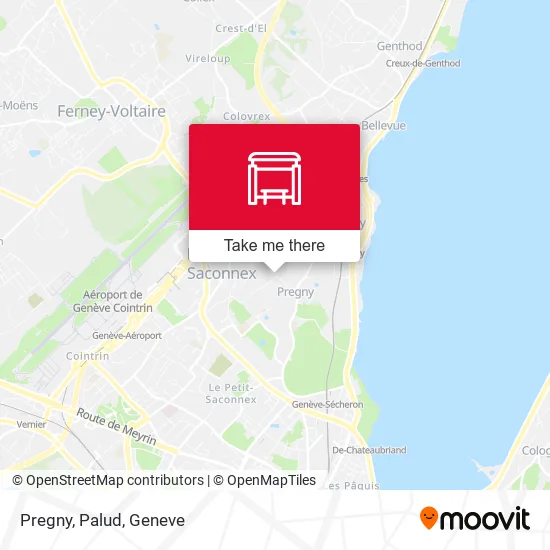 Pregny, Palud map