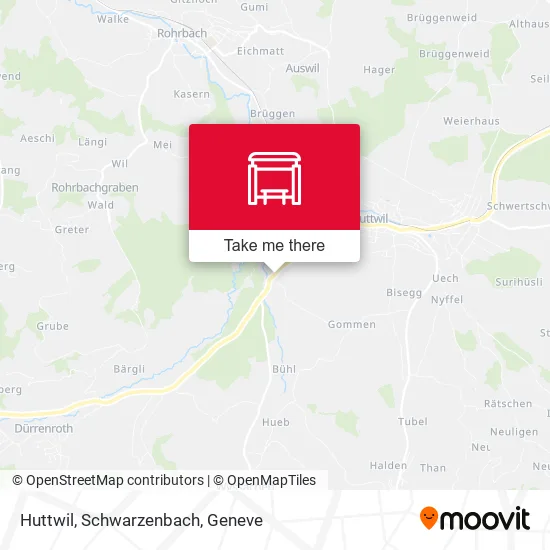 Huttwil, Schwarzenbach map