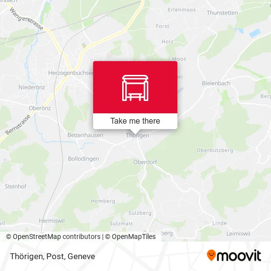 Thörigen, Post map