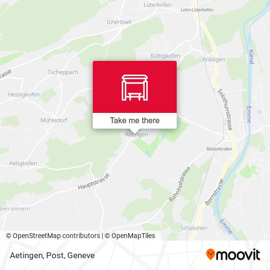 Aetingen, Post map