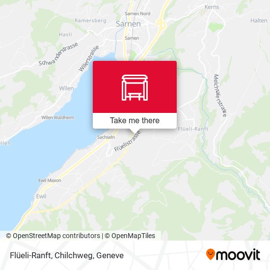 Flüeli-Ranft, Chilchweg map