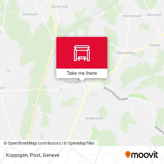 Koppigen, Post map