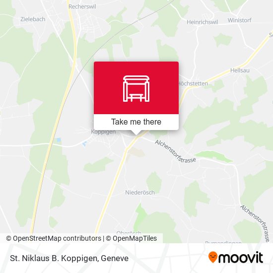 St. Niklaus B. Koppigen map