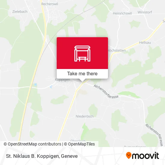St. Niklaus B. Koppigen map