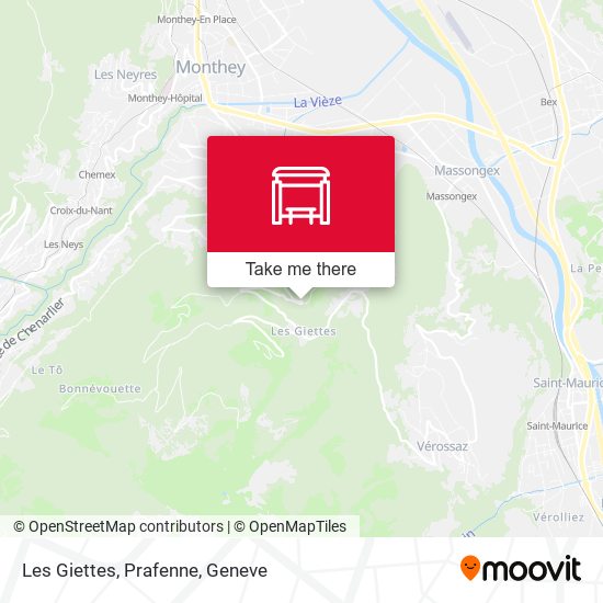 Les Giettes, Prafenne map