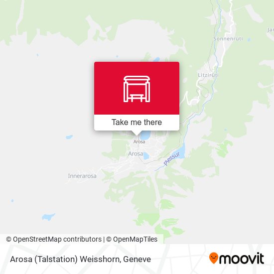 Arosa (Talstation) Weisshorn map
