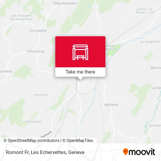 Romont Fr, Les Echervettes map
