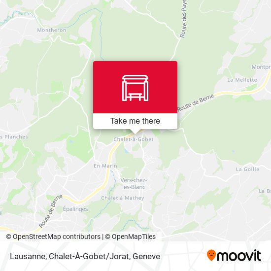 Lausanne, Chalet-À-Gobet/Jorat map