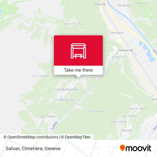 Salvan, Cimetière map