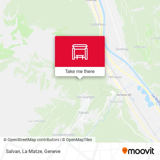 Salvan, La Matze map
