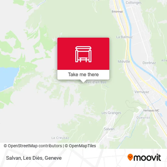 Salvan, Les Diès map