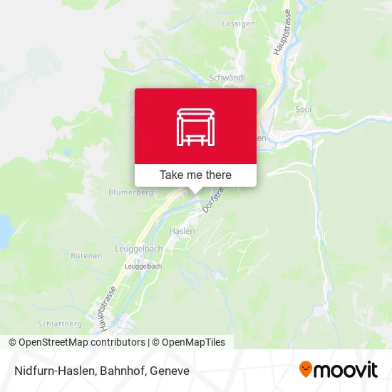 Nidfurn-Haslen, Bahnhof map