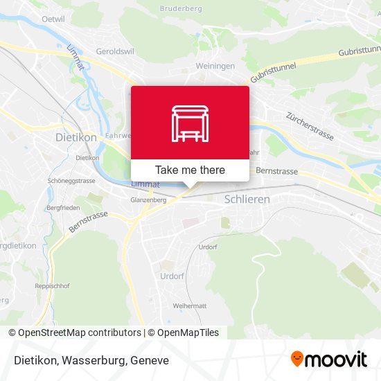 Dietikon, Wasserburg map
