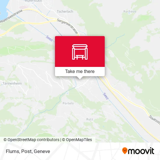 Flums, Post map