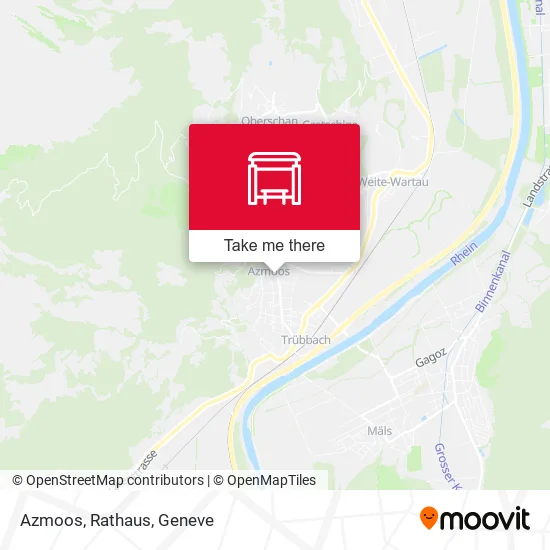 Azmoos, Rathaus map