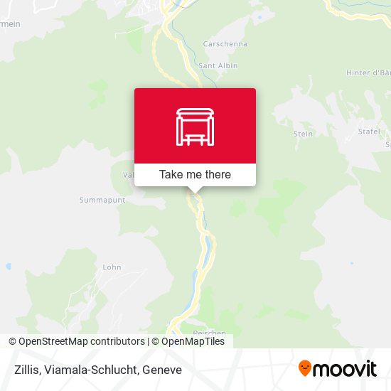 Zillis, Viamala-Schlucht map