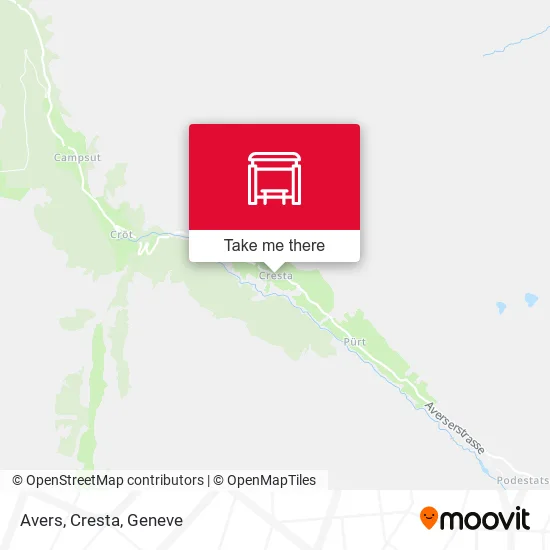 Avers, Cresta map