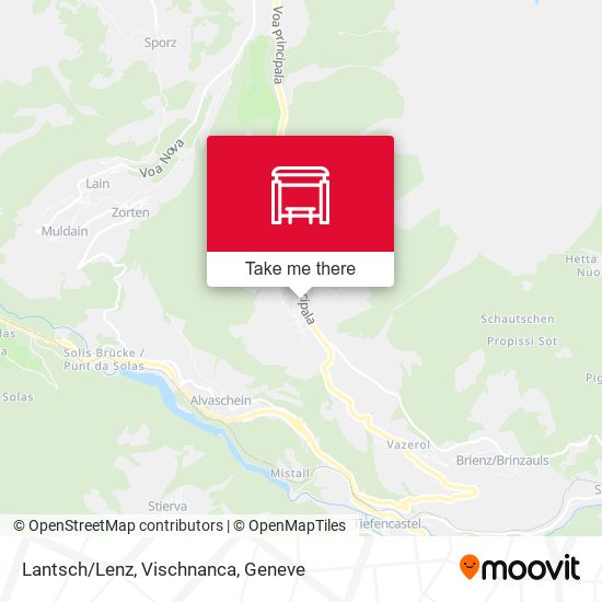 Lantsch/Lenz, Vischnanca map