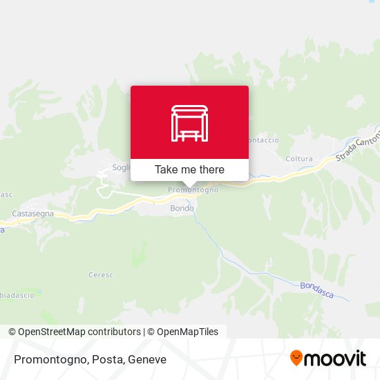 Promontogno, Posta map