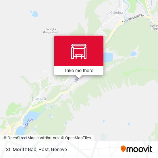 St. Moritz Bad, Post map