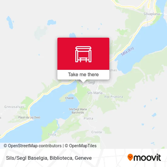 Sils/Segl Baselgia, Biblioteca map