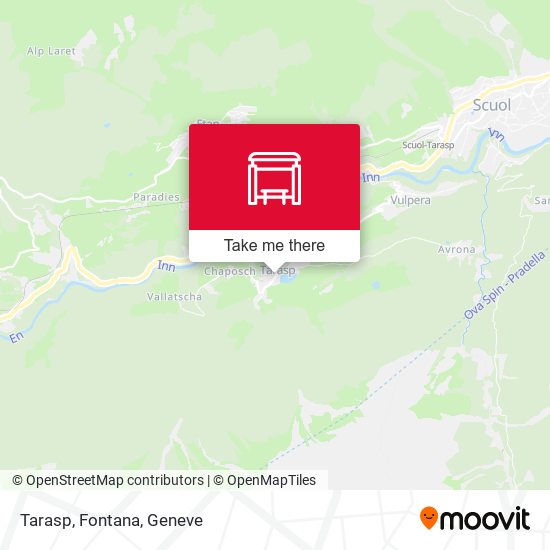 Tarasp, Fontana map