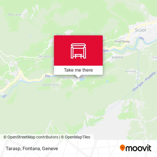 Tarasp, Fontana map