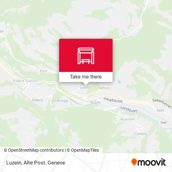 Luzein, Alte Post map