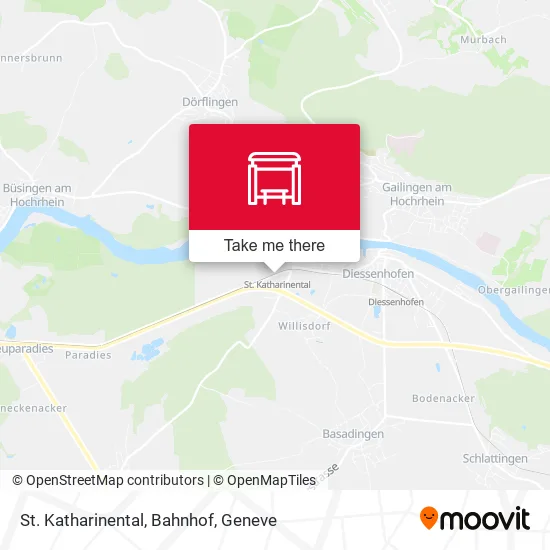 St. Katharinental, Bahnhof map
