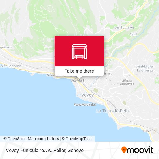 Vevey, Funiculaire/Av. Reller map