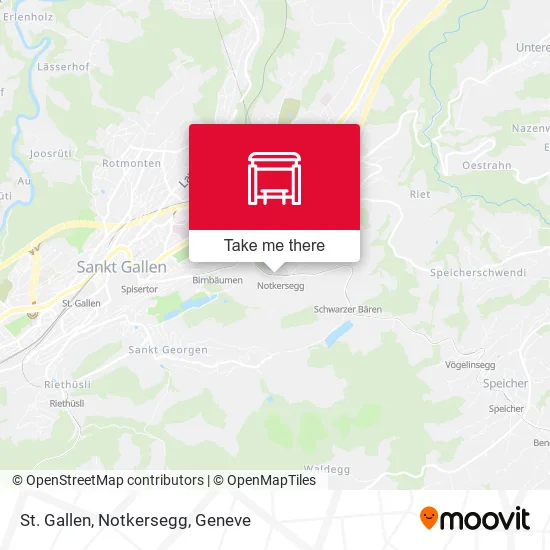 St. Gallen, Notkersegg map