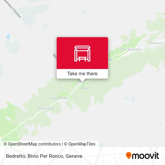 Bedretto, Bivio Per Ronco map