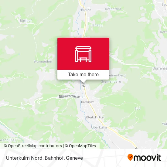 Unterkulm Nord, Bahnhof map