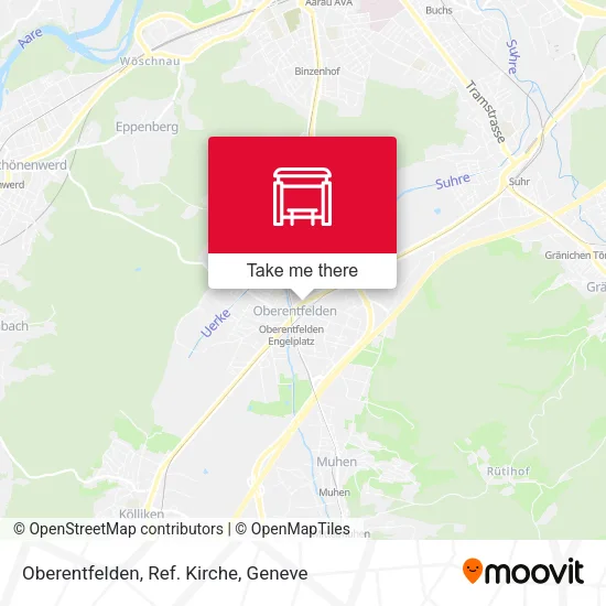 Oberentfelden, Ref. Kirche map