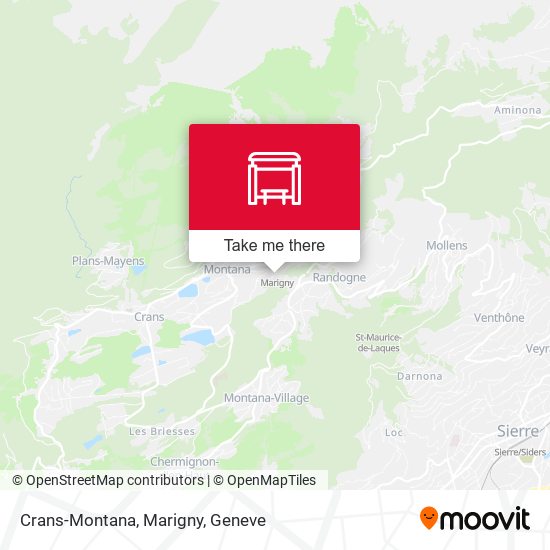 Crans-Montana, Marigny map