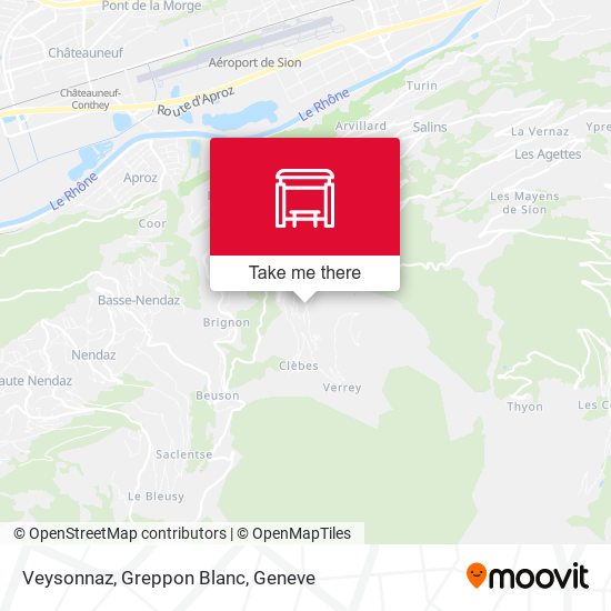 Veysonnaz, Greppon Blanc map