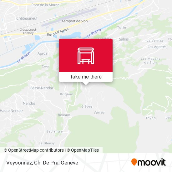 Veysonnaz, Ch. De Pra map