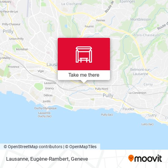 Lausanne, Eugène-Rambert map