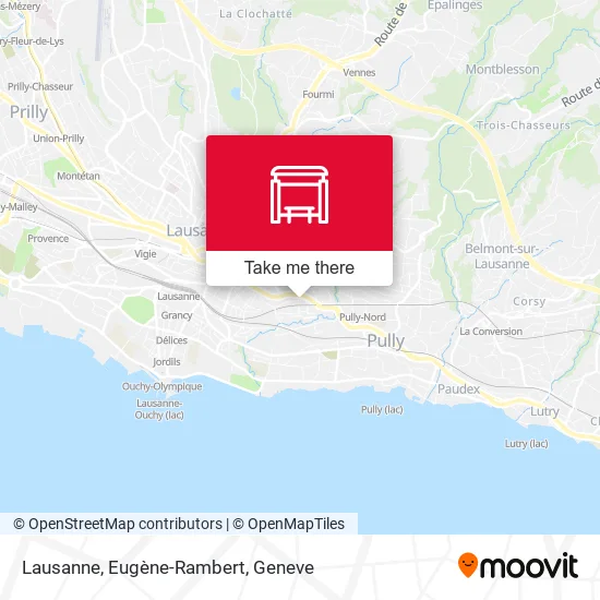 Lausanne, Eugène-Rambert map