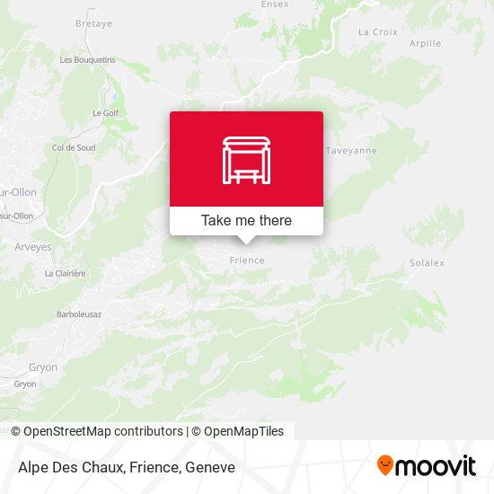 Alpe Des Chaux, Frience map