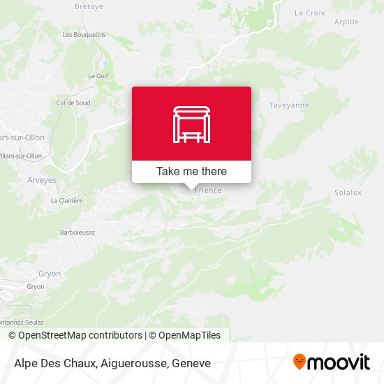 Alpe Des Chaux, Aiguerousse map