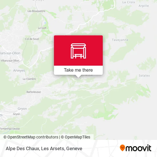 Alpe Des Chaux, Les Arsets map
