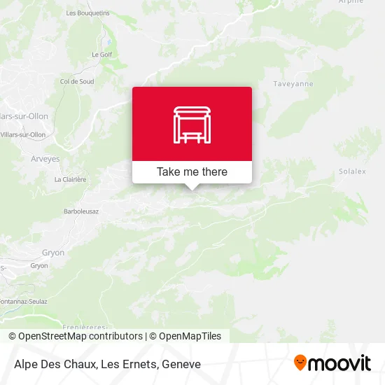 Alpe Des Chaux, Les Ernets map