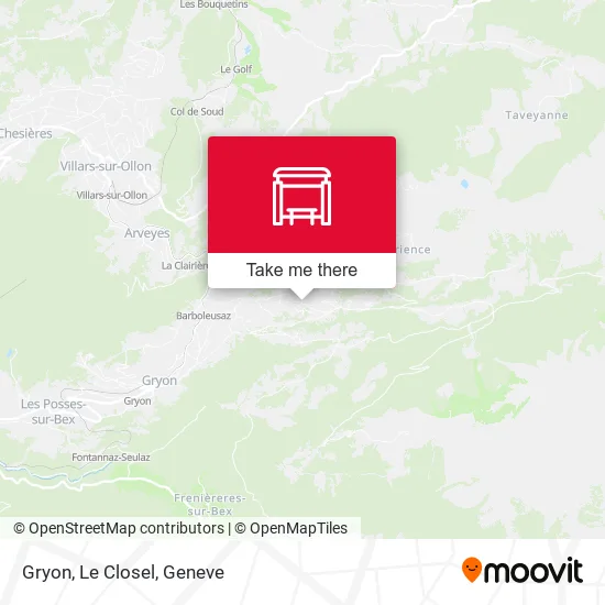 Gryon, Le Closel map