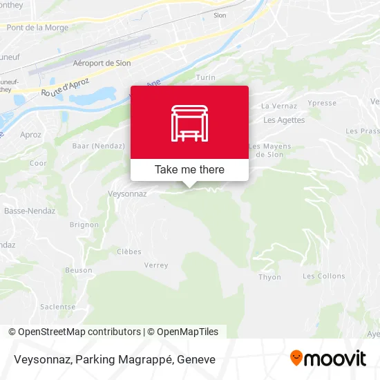 Veysonnaz, Parking Magrappé map