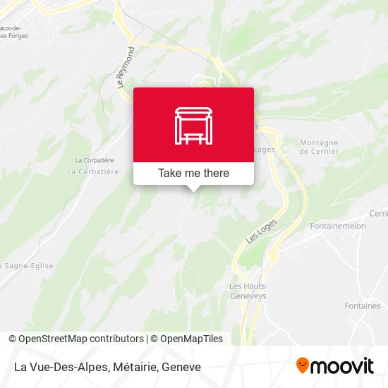 La Vue-Des-Alpes, Métairie map