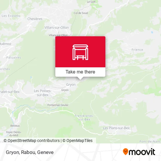 Gryon, Rabou map