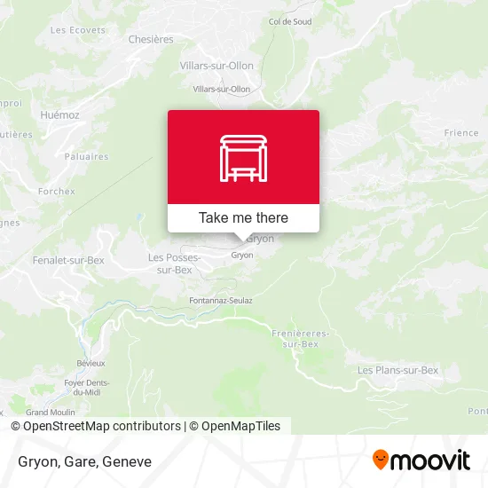 Gryon, Gare map
