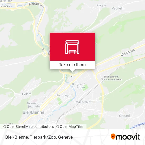 Biel/Bienne, Tierpark/Zoo map